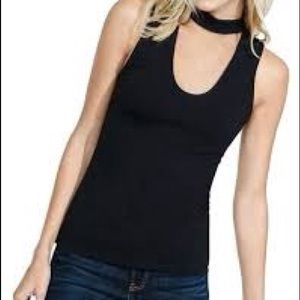 Black Choker Neck Tank